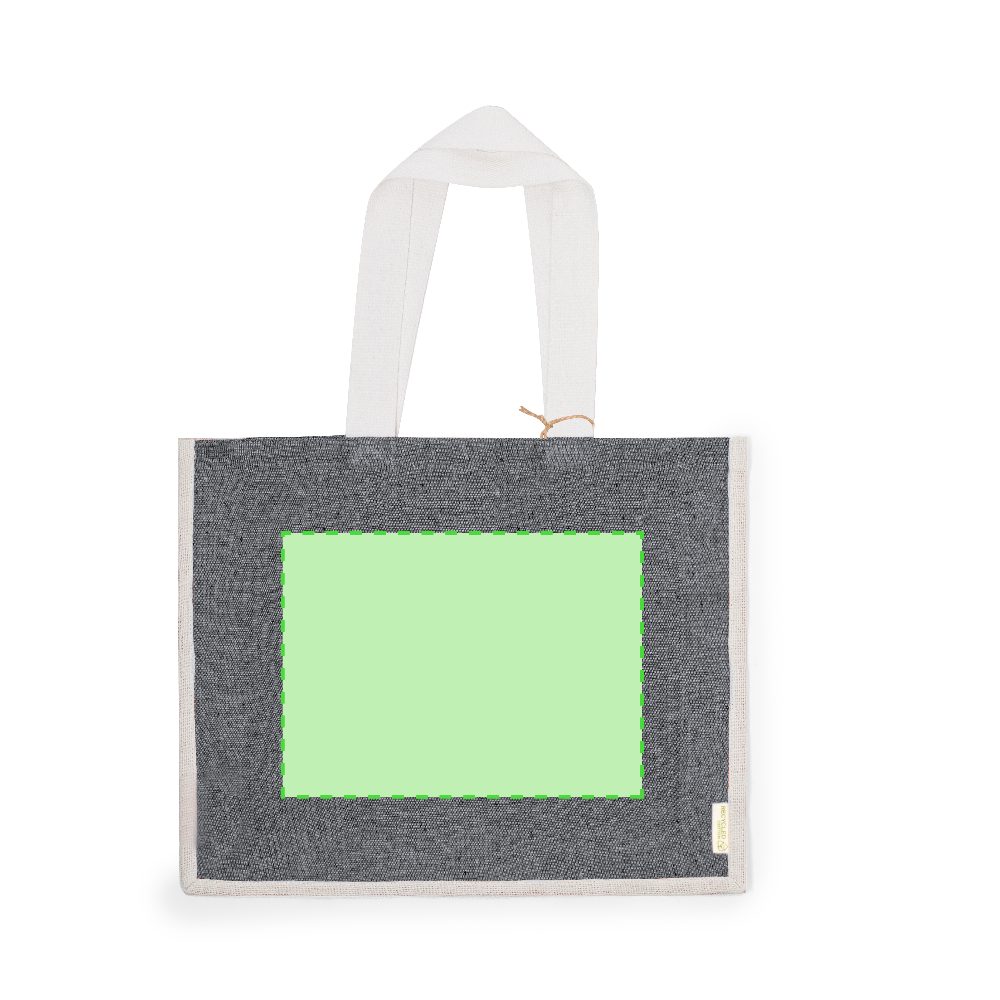 Branding diagram for Recycled cotton shopping bag Talara – Area 1