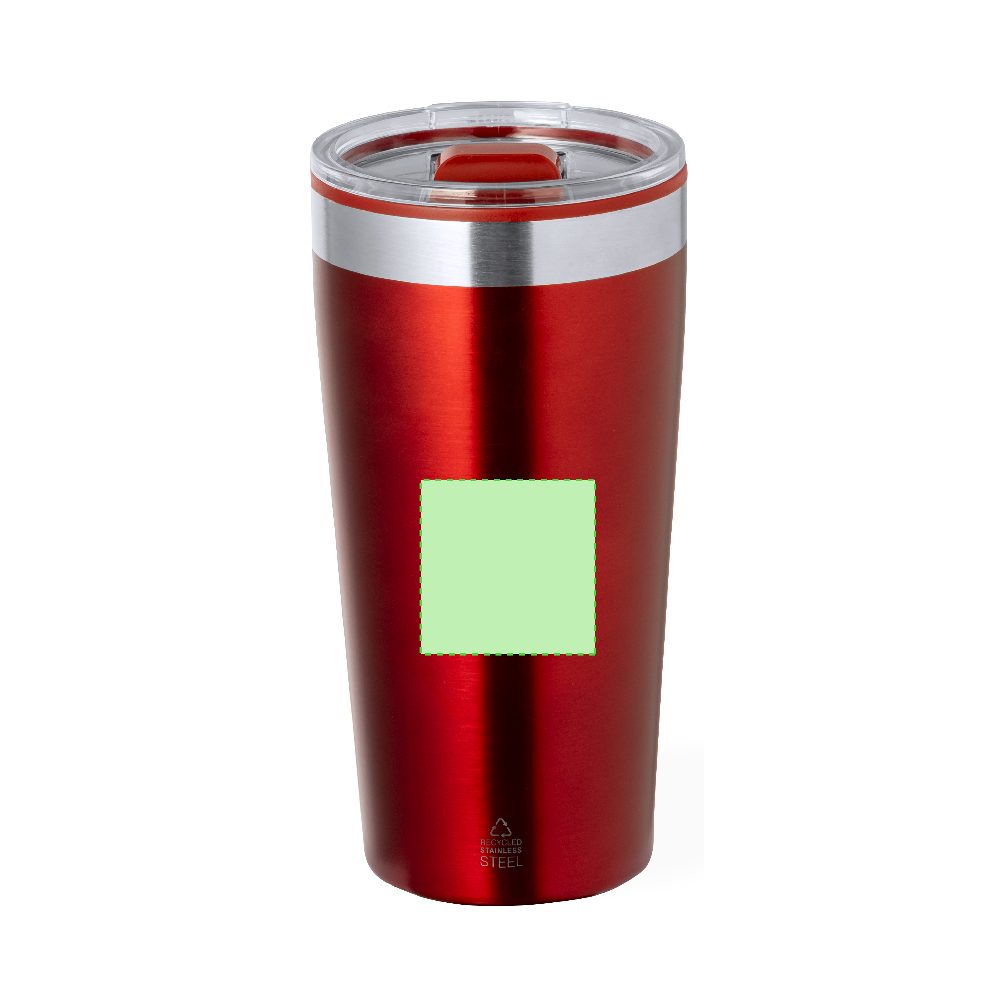 Branding diagram for Recycled stainless steel thermal beakers, 600 ml Dione – Area 5