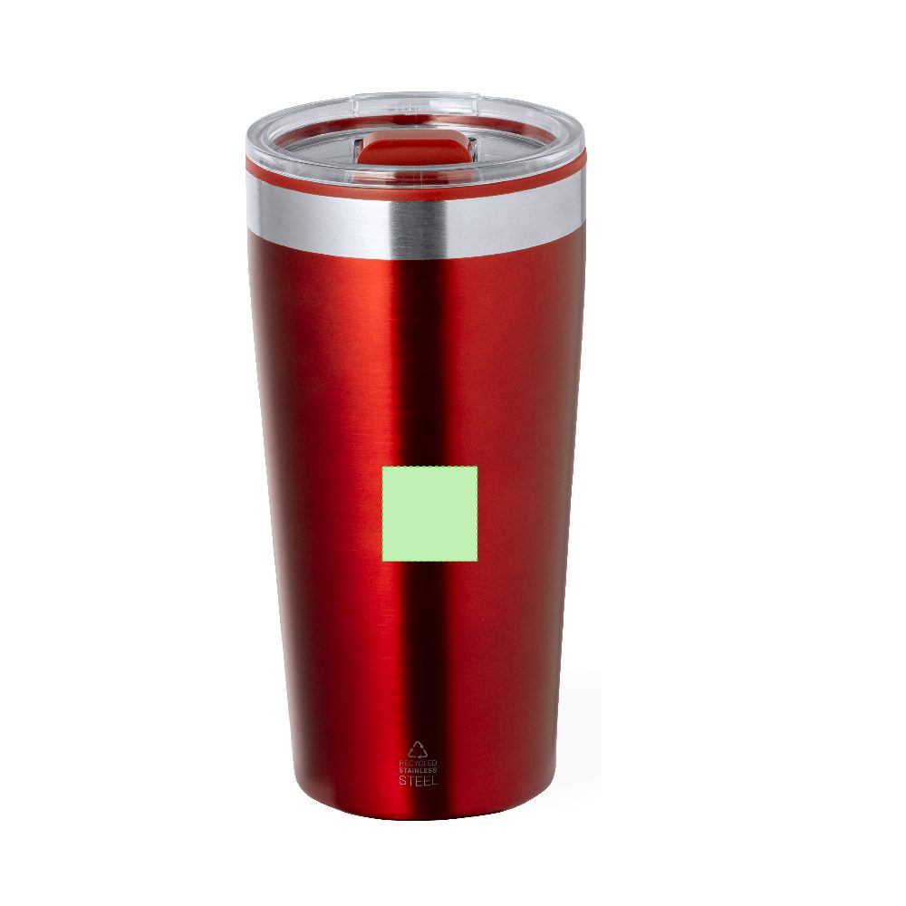 Branding diagram for Recycled stainless steel thermal beakers, 600 ml Dione – Area 6