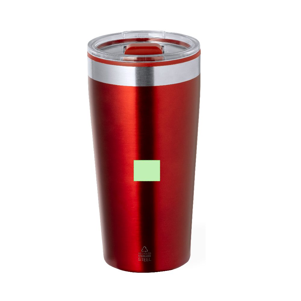 Branding diagram for Recycled stainless steel thermal beakers, 600 ml Dione – Area 7
