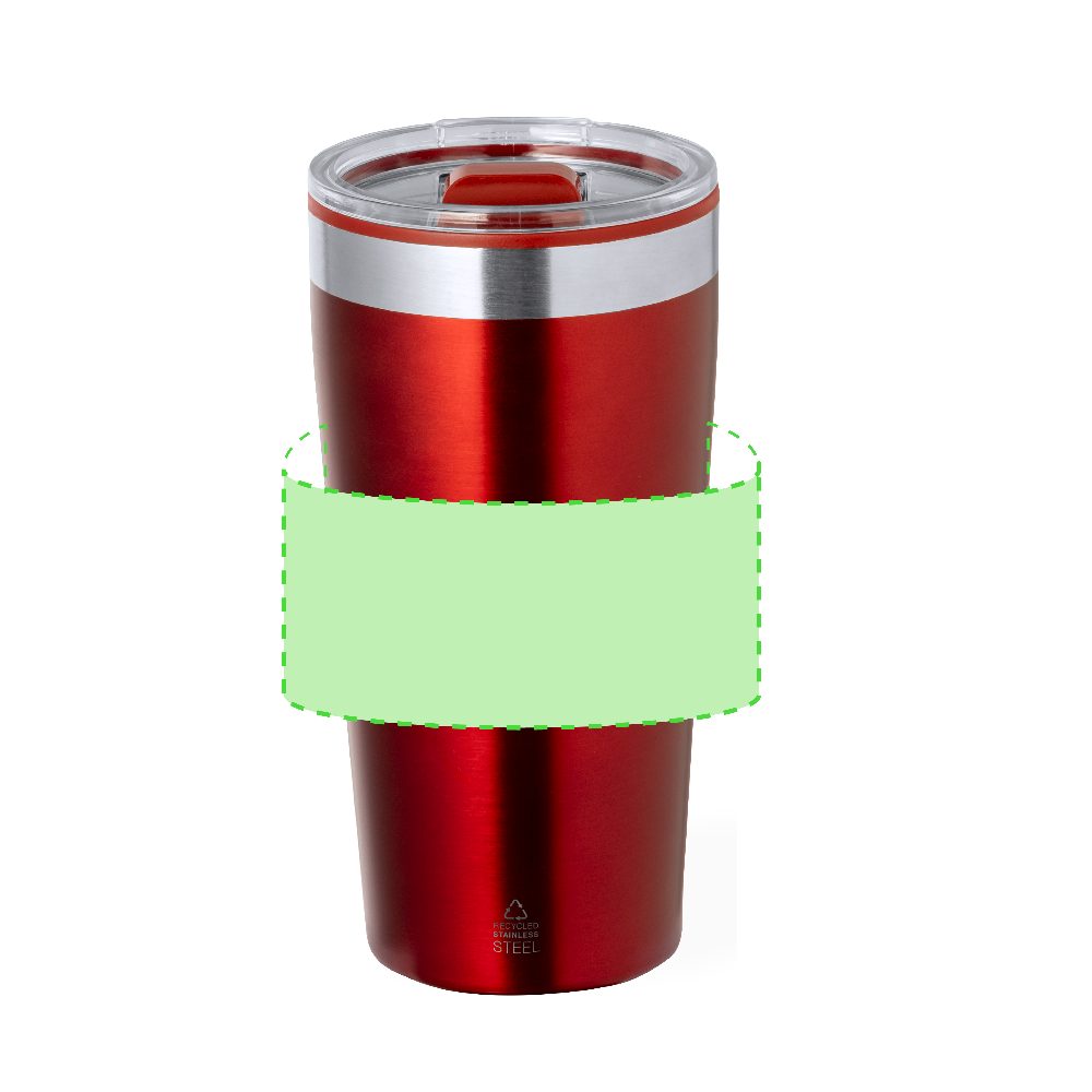 Druckskizze für Thermobecher aus recyceltem Edelstahl, 600 ml Dione – Fläche 3