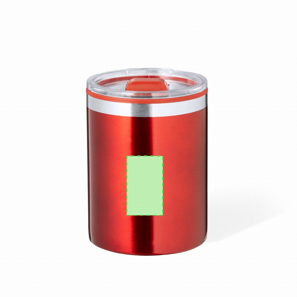Branding diagram for Recycled stainless steel thermocup, 400 ml Suprax – Area 5