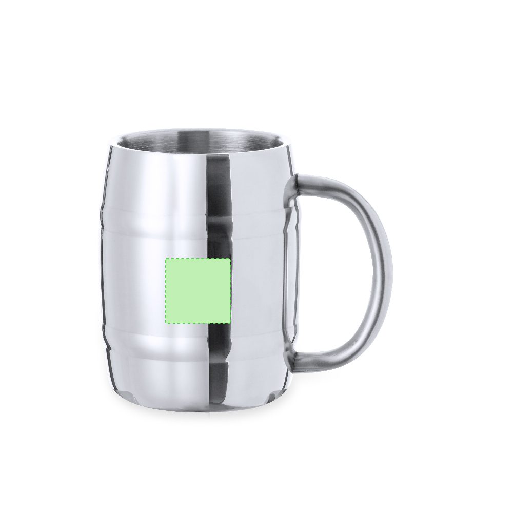 Branding diagram for Stainless steel beer jugs Solara – Area 2