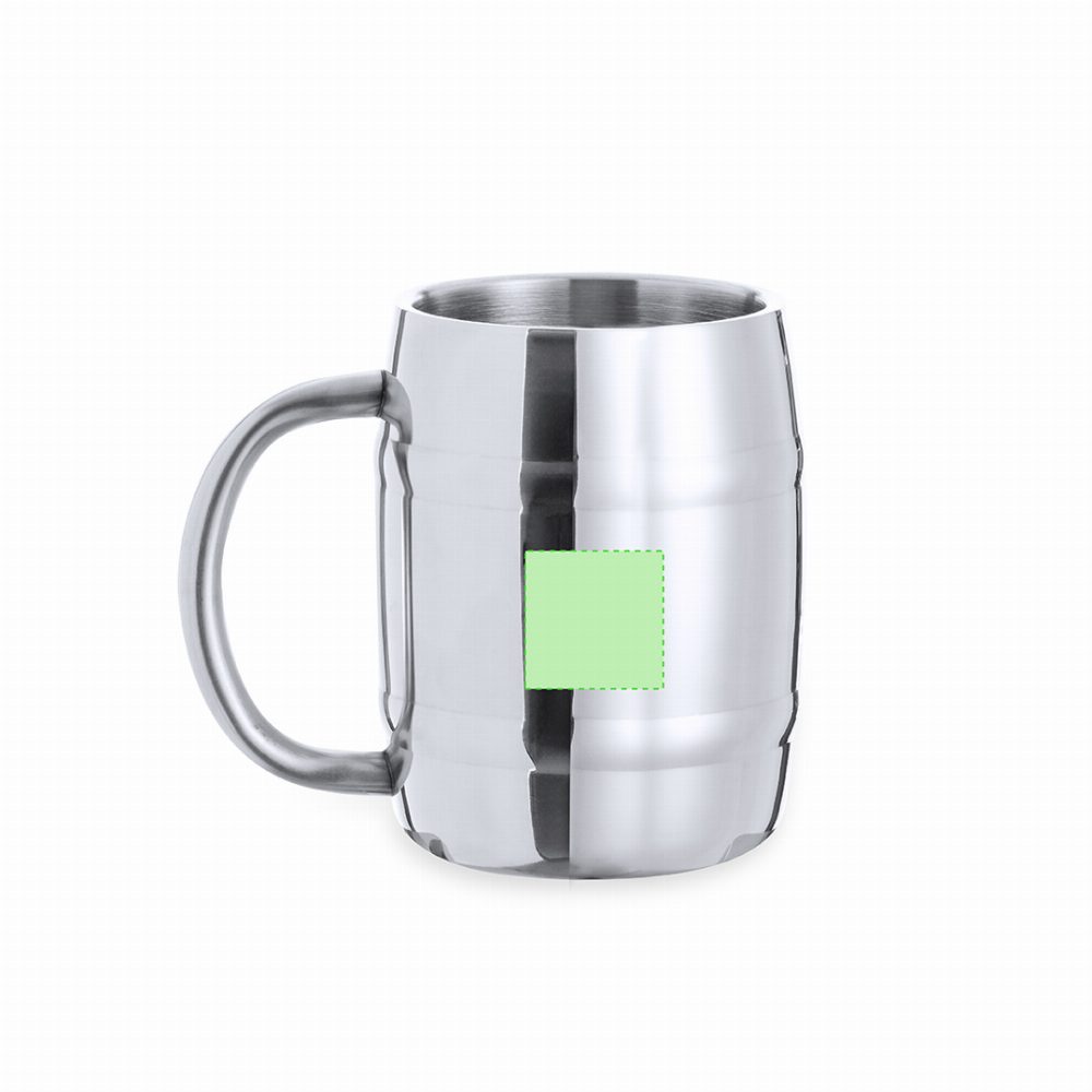 Branding diagram for Stainless steel beer jugs Solara – Area 3
