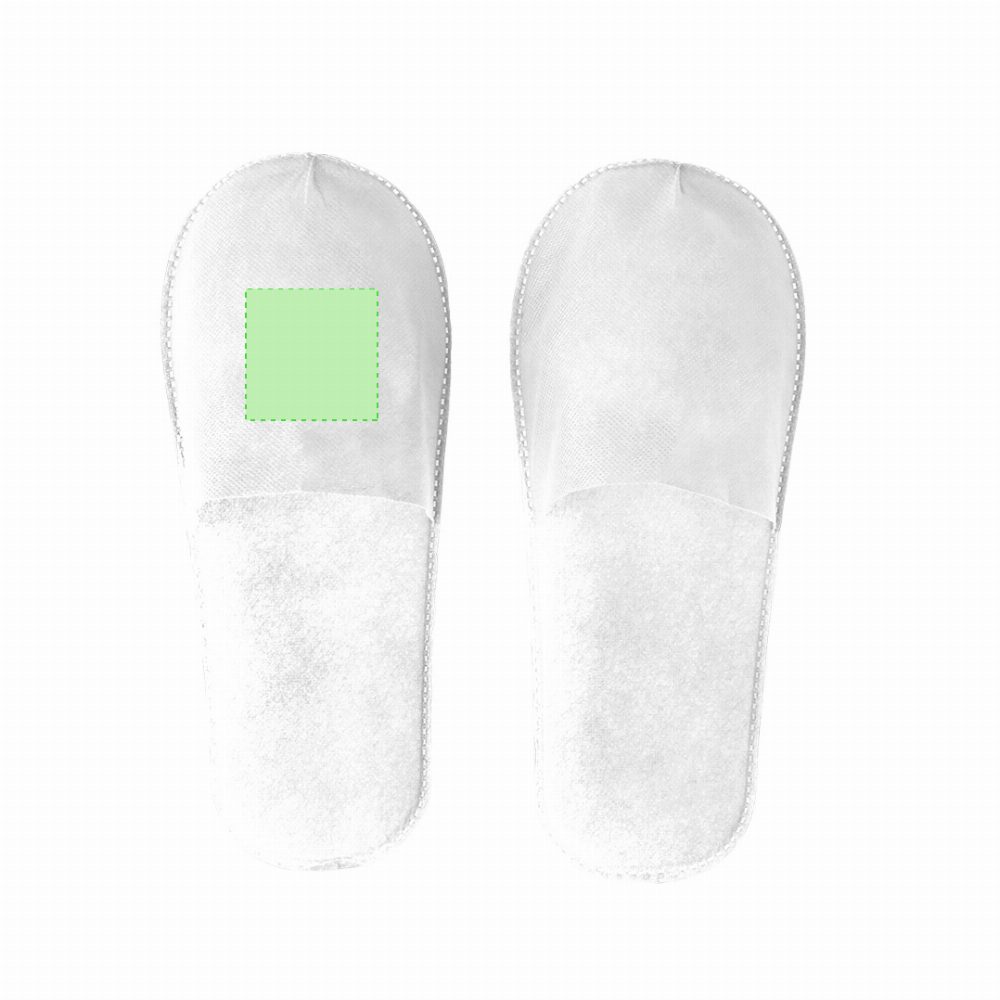 Druckskizze für Pantoffeln aus Vliesstoff Flugax – Fläche 1