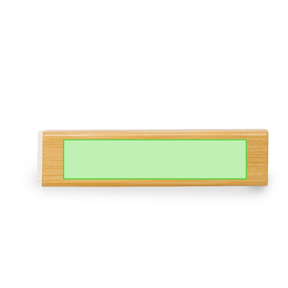 Branding diagram for Powerbank made of bamboo, 2,200 mAh Godimer – Area 10