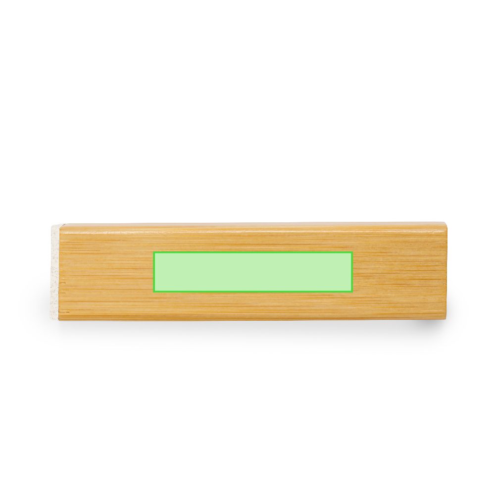 Branding diagram for Powerbank made of bamboo, 2,200 mAh Godimer – Area 11