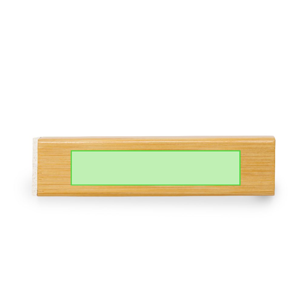 Branding diagram for Powerbank made of bamboo, 2,200 mAh Godimer – Area 12