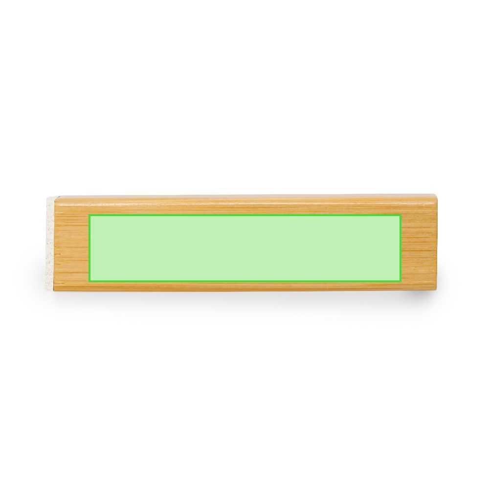 Branding diagram for Powerbank made of bamboo, 2,200 mAh Godimer – Area 7