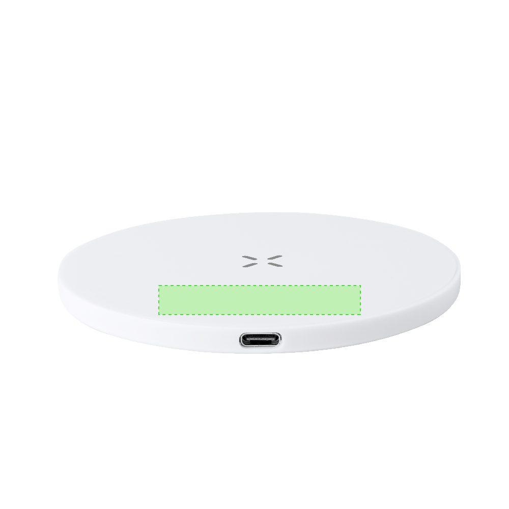 Branding diagram for Recycled ABS wireless charging station, 15 W Kambel RCS – Area 4