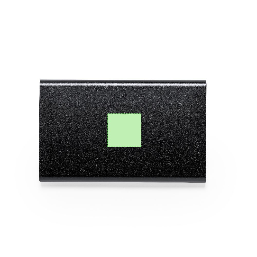 Branding diagram for aluminium Power Bank, 4,000 mAh Fagar – Area 2