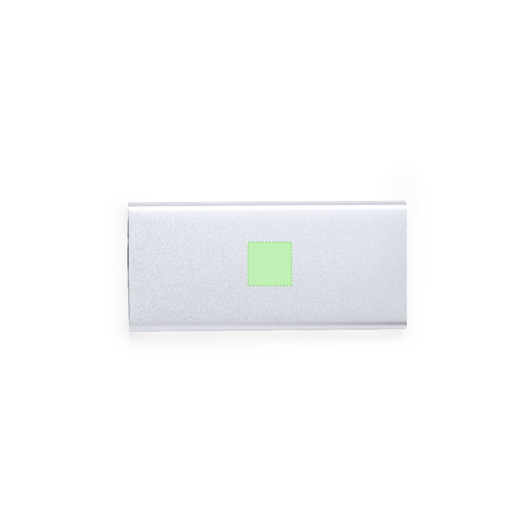 Branding diagram for Powerbank made of aluminium, 10,000 mAh Tornad – Area 3