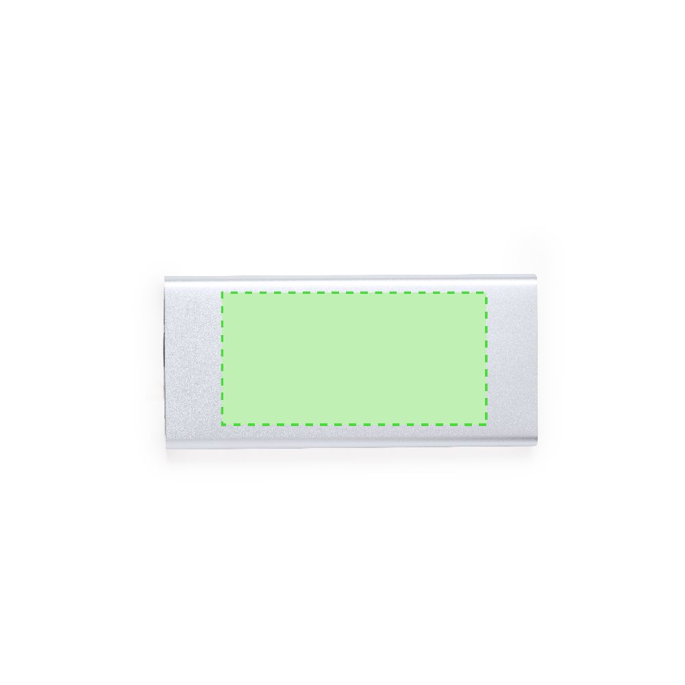Branding diagram for Powerbank made of aluminium, 10,000 mAh Tornad – Area 6
