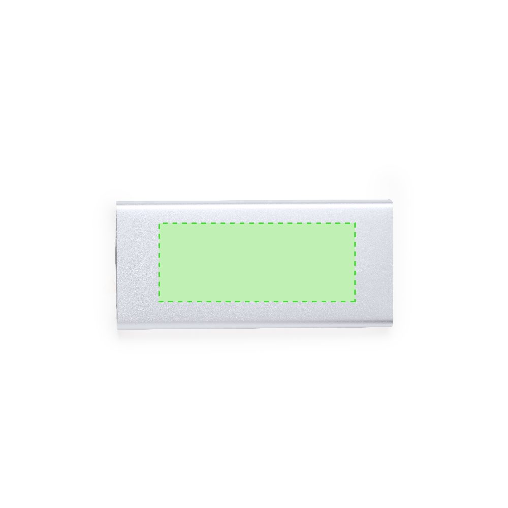 Branding diagram for Powerbank made of aluminium, 10,000 mAh Tornad – Area 1
