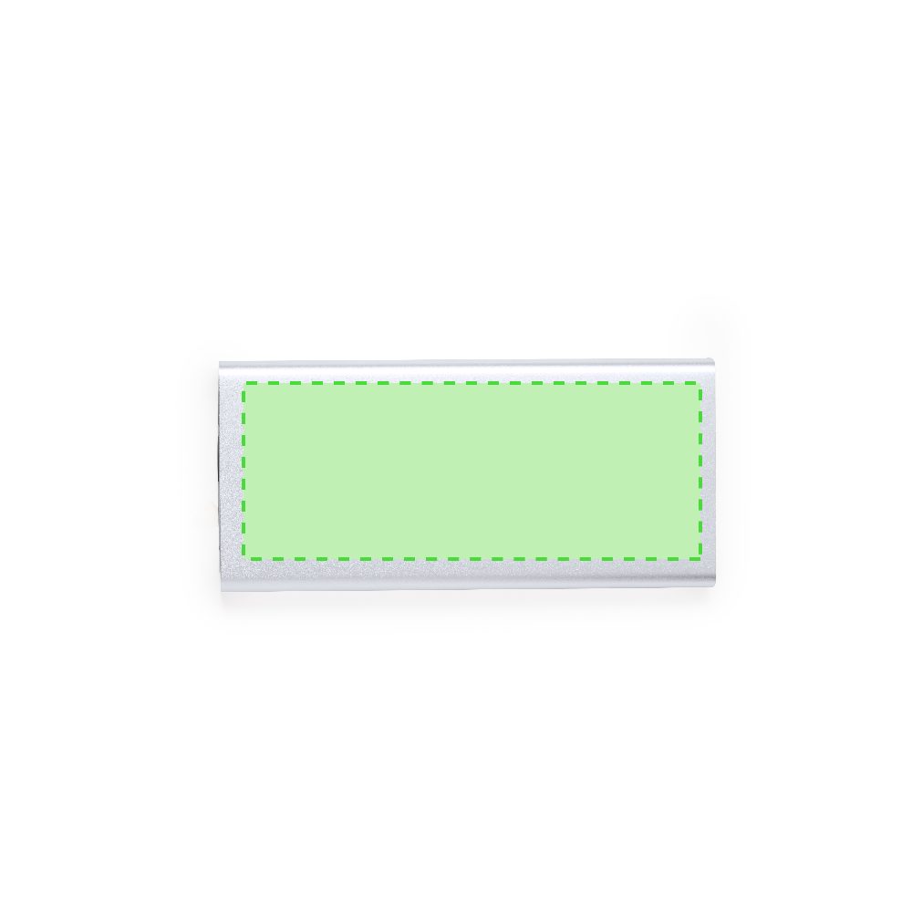 Branding diagram for Powerbank made of aluminium, 10,000 mAh Tornad – Area 2
