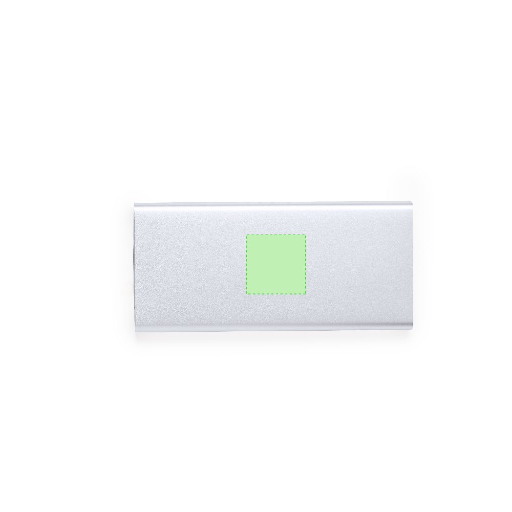 Branding diagram for Powerbank made of aluminium, 10,000 mAh Tornad – Area 4