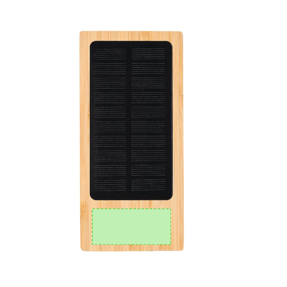 Branding diagram for Solar Powerbank 4,000 mAh Molden – Area 1