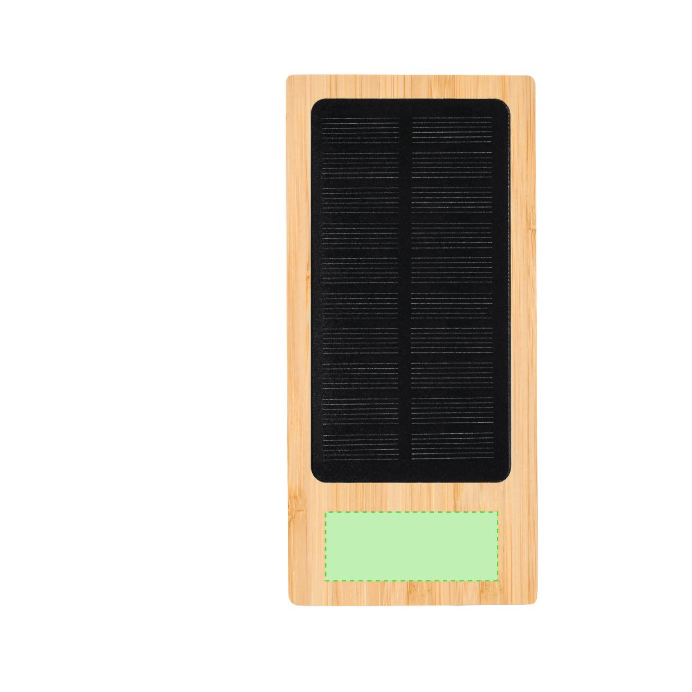 Branding diagram for Solar Powerbank 4,000 mAh Molden – Area 3