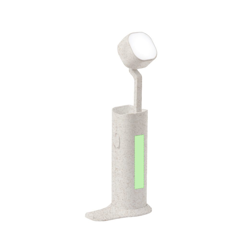 Branding diagram for Mobile phone stand with LED lamp height-adjustable Olan – Area 1