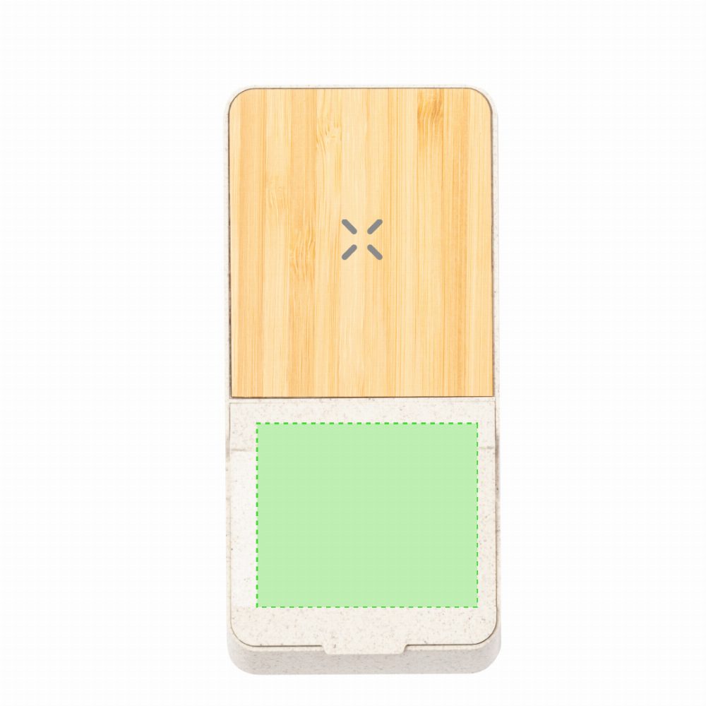 Branding diagram for Wheat straw mobile rack with wireless charging station Barichen – Area 1
