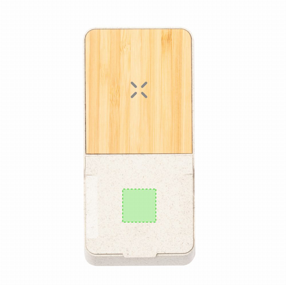 Branding diagram for Wheat straw mobile rack with wireless charging station Barichen – Area 2