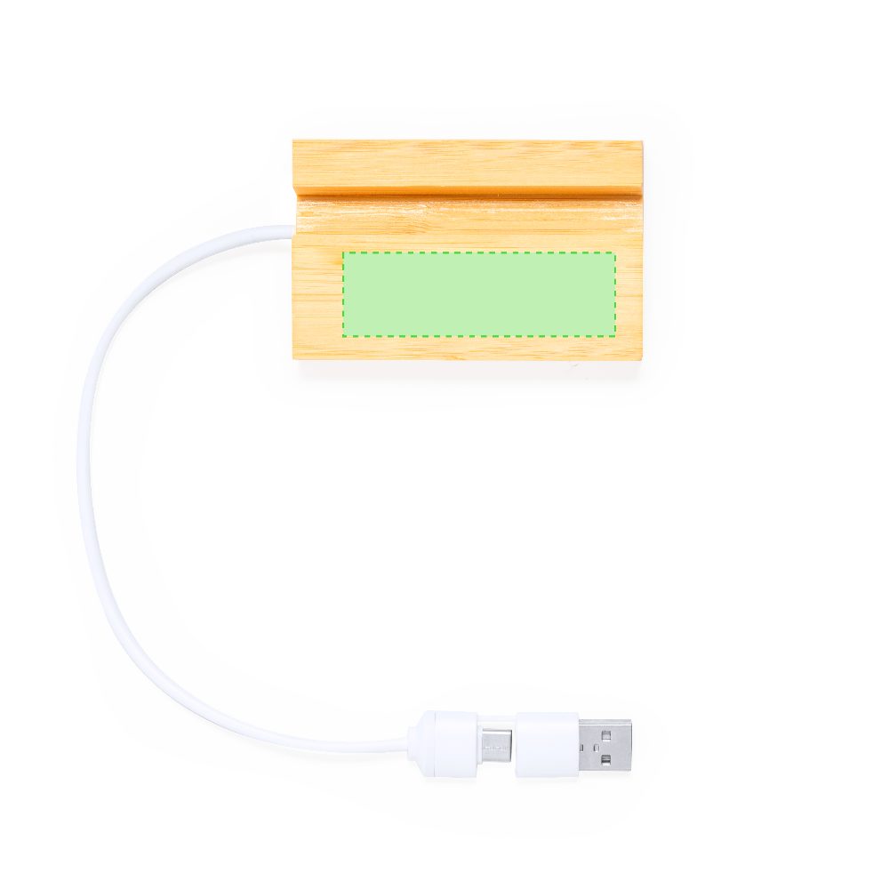 Branding diagram for Bamboo USB Hub Cirzo – Area 1