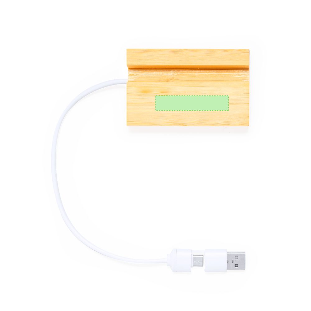 Branding diagram for Bamboo USB Hub Cirzo – Area 2