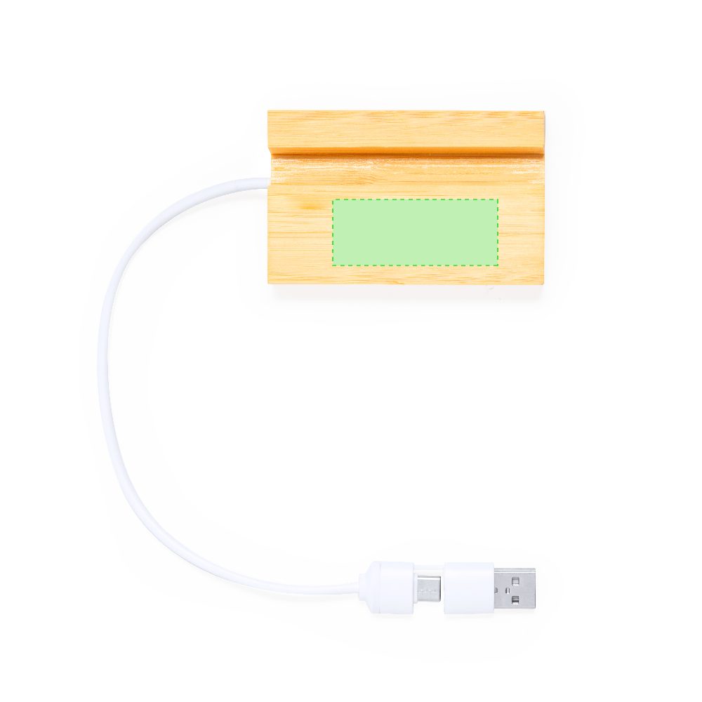 Branding diagram for Bamboo USB Hub Cirzo – Area 3
