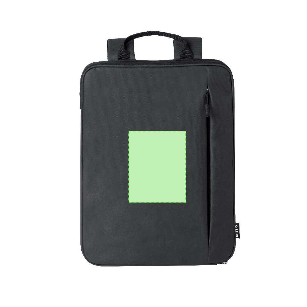 Branding diagram for Laptop rucksack from RPET, 10 inches Weiter – Area 1