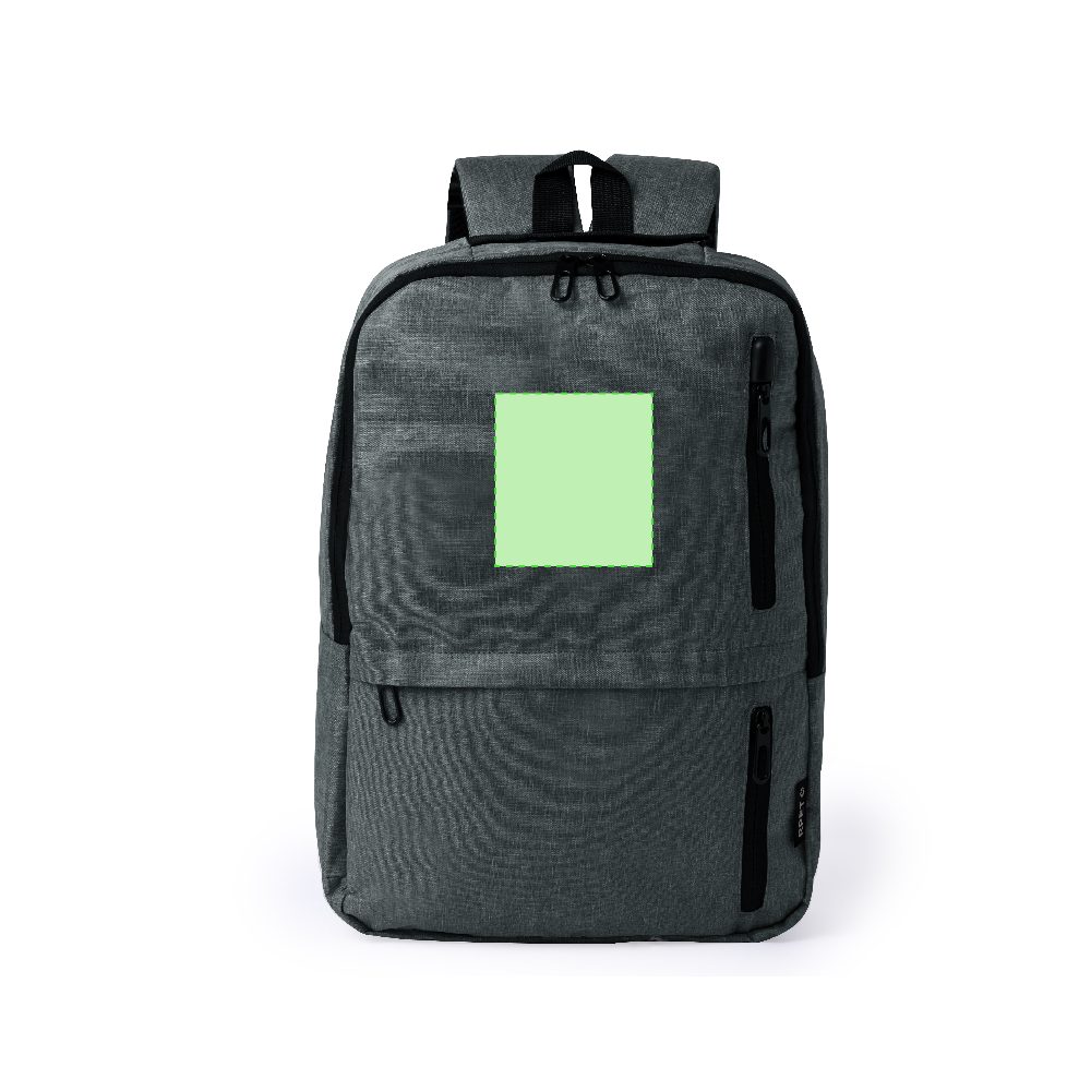 Druckskizze für Laptop Rucksack aus RPET Ingria – Fläche 1