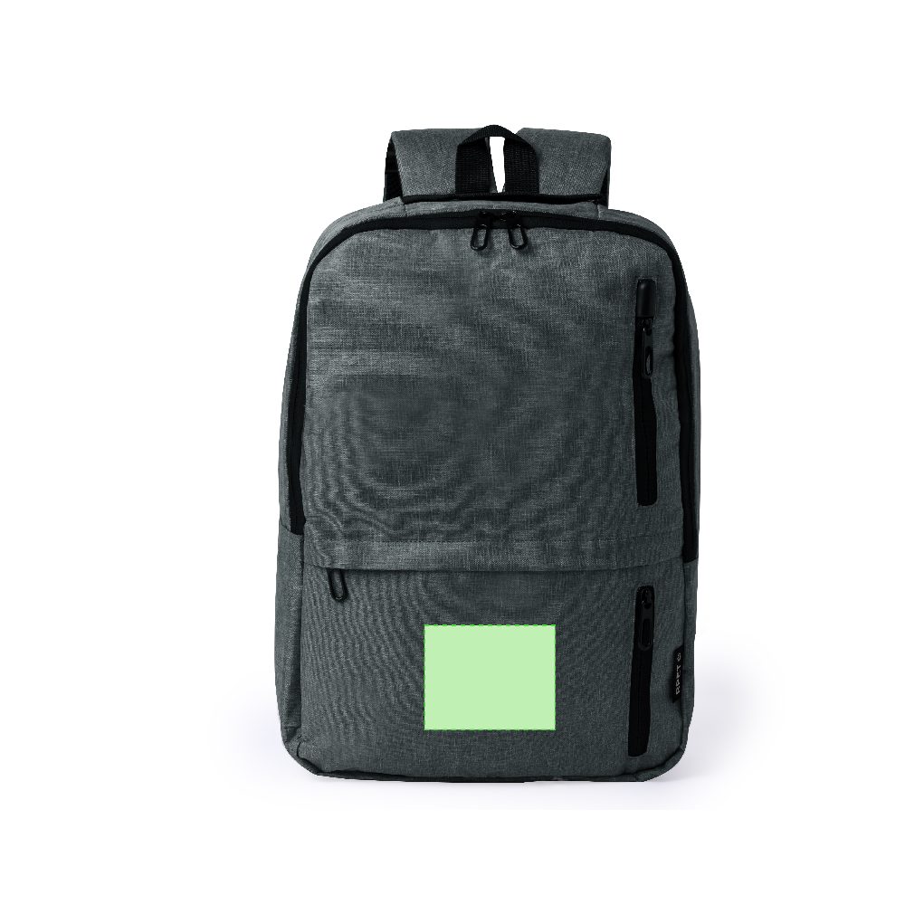 Druckskizze für Laptop Rucksack aus RPET Ingria – Fläche 2