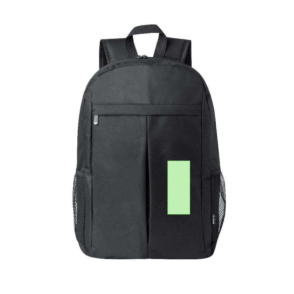 Branding diagram for Laptop rucksack from RPET, 10 inches Amurax – Area 2