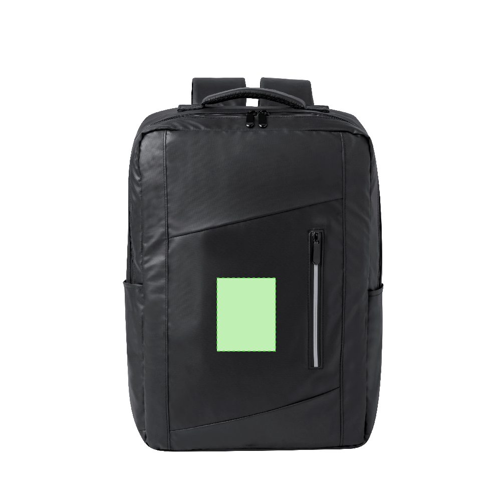 Branding diagram for Artificial leather trolley rucksack Nexera – Area 1