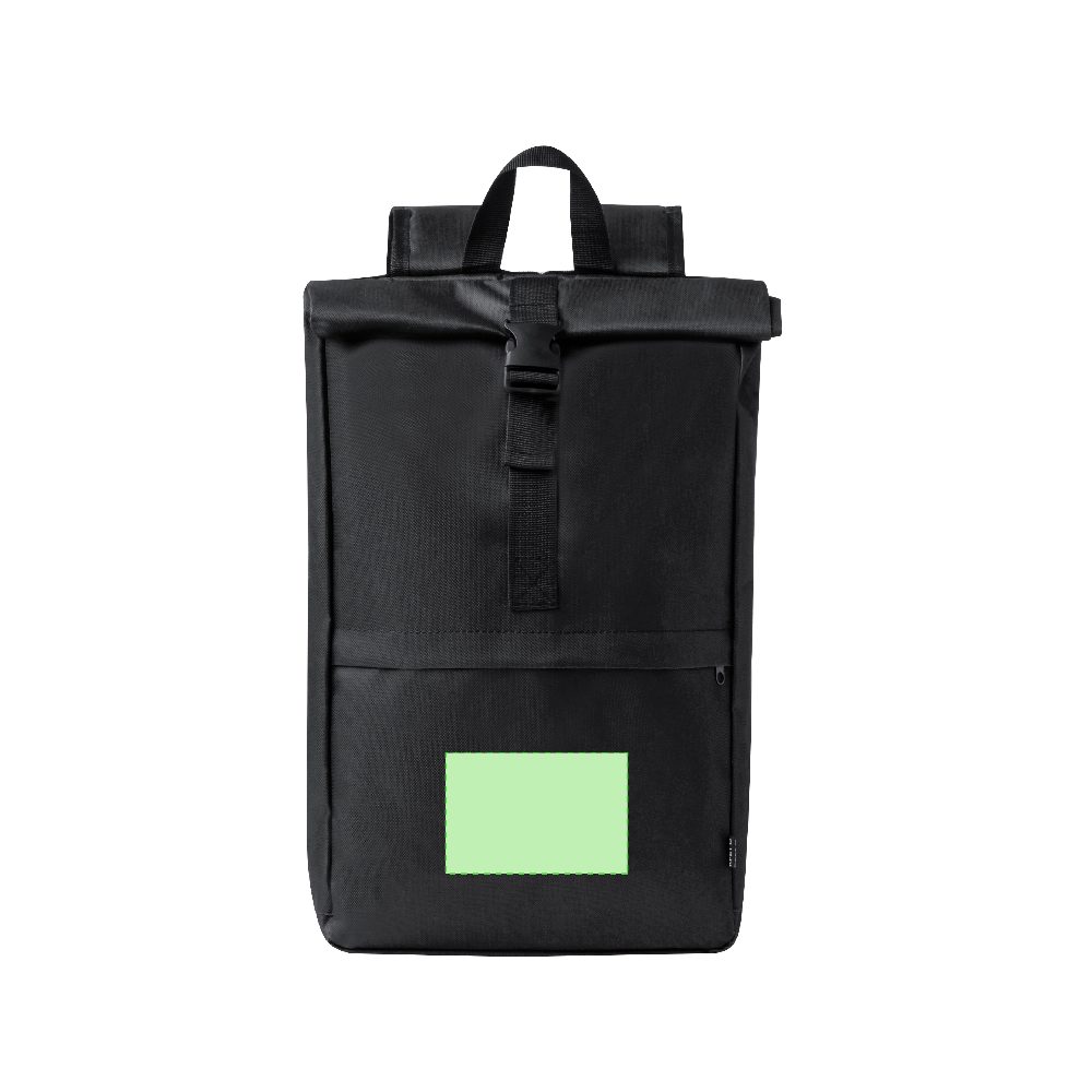 Branding diagram for Backpack from RPET Vaega – Area 1