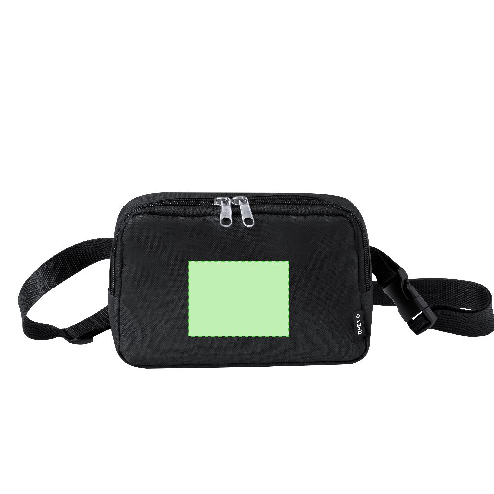 Branding diagram for Belly bag for hanging from RPET Vexen – Area 1