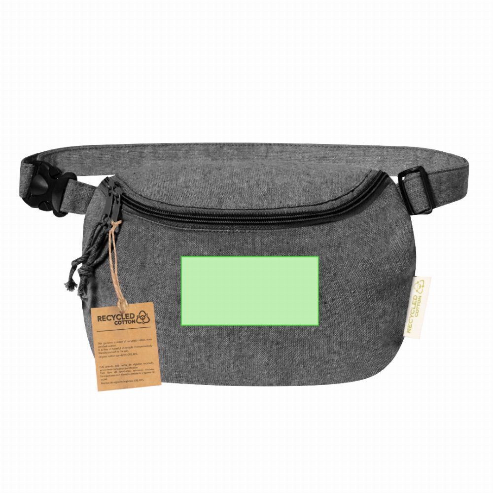 Branding diagram for Recycled cotton belly bag Bolger – Area 1