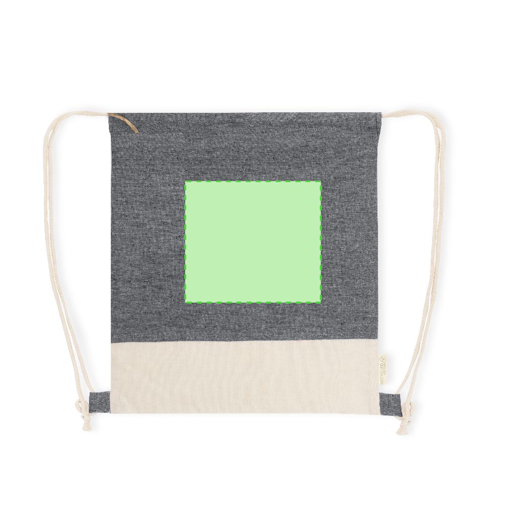 Branding diagram for Backpack of recycled cotton Vexira – Area 1