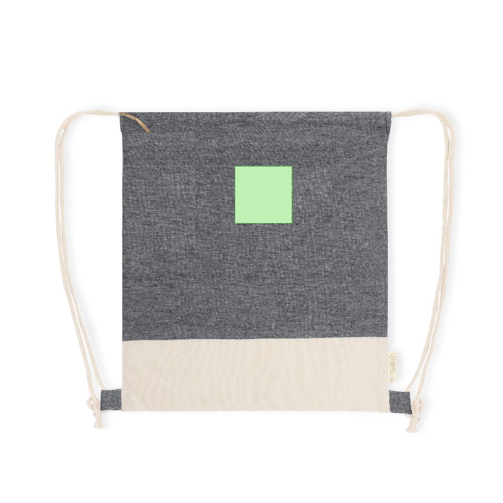 Branding diagram for Backpack of recycled cotton Vexira – Area 3