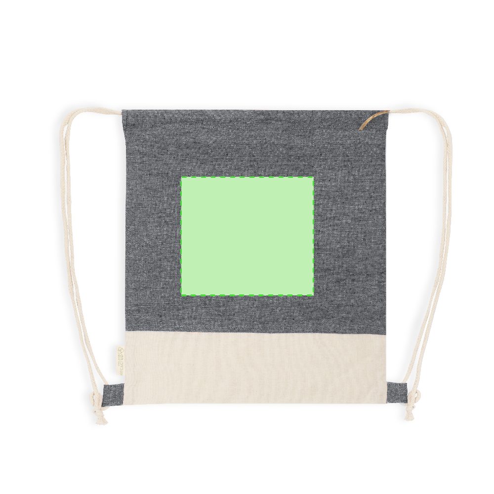 Branding diagram for Backpack of recycled cotton Vexira – Area 2