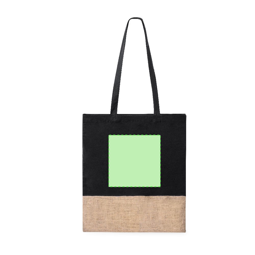 Branding diagram for Cotton shopping bag Suelva – Area 1