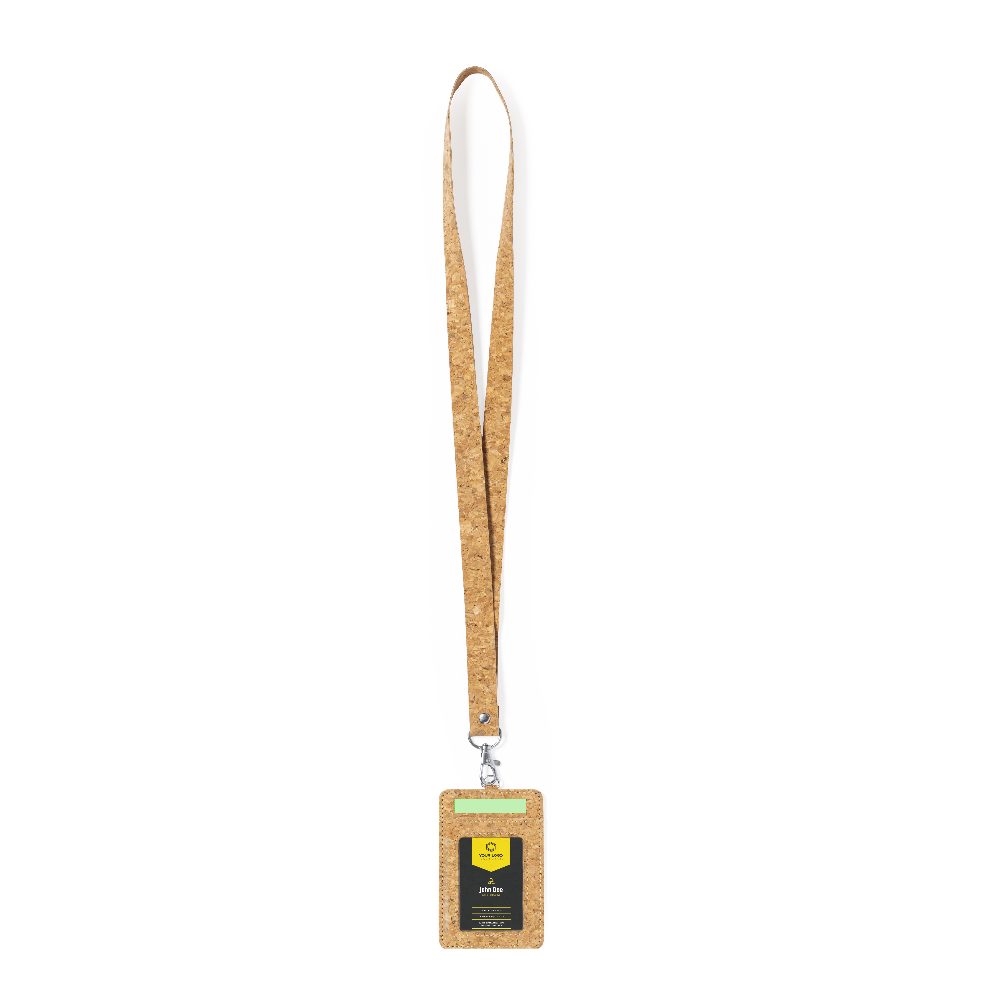 Branding diagram for Lanyard with ID holder from cork Beryel – Area 1
