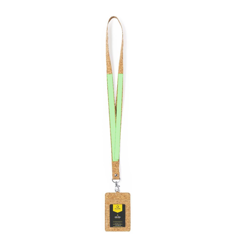 Branding diagram for Lanyard with ID holder from cork Beryel – Area 2
