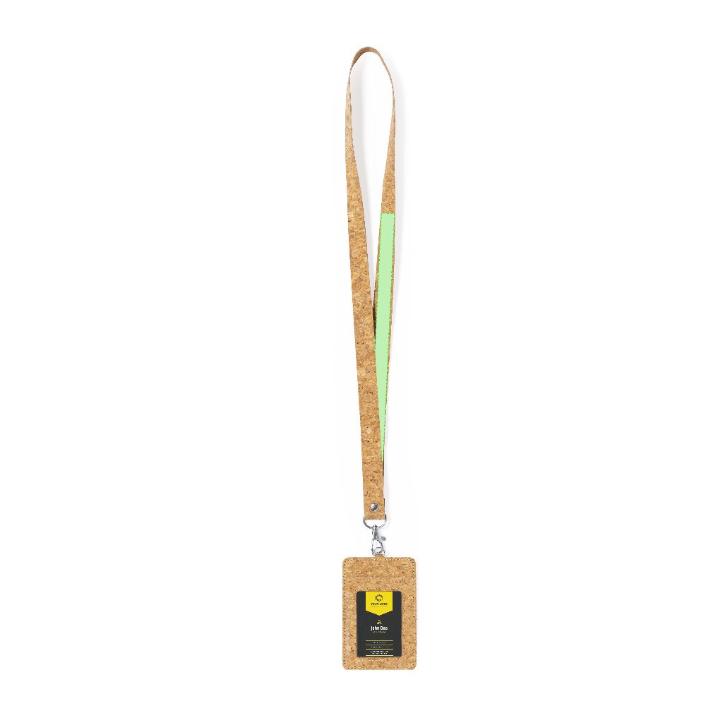 Branding diagram for Lanyard with ID holder from cork Beryel – Area 4