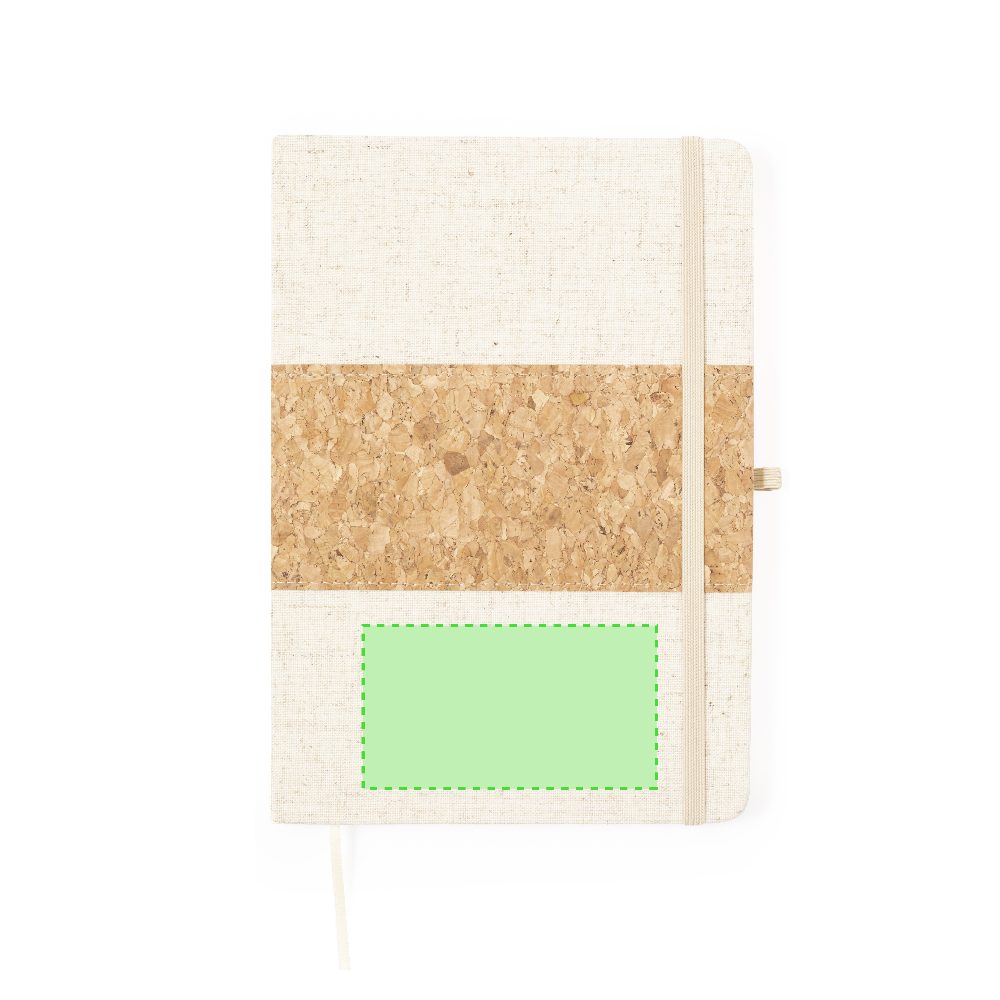 Druckskizze für Notizbuch aus Kork Yacard – Fläche 3