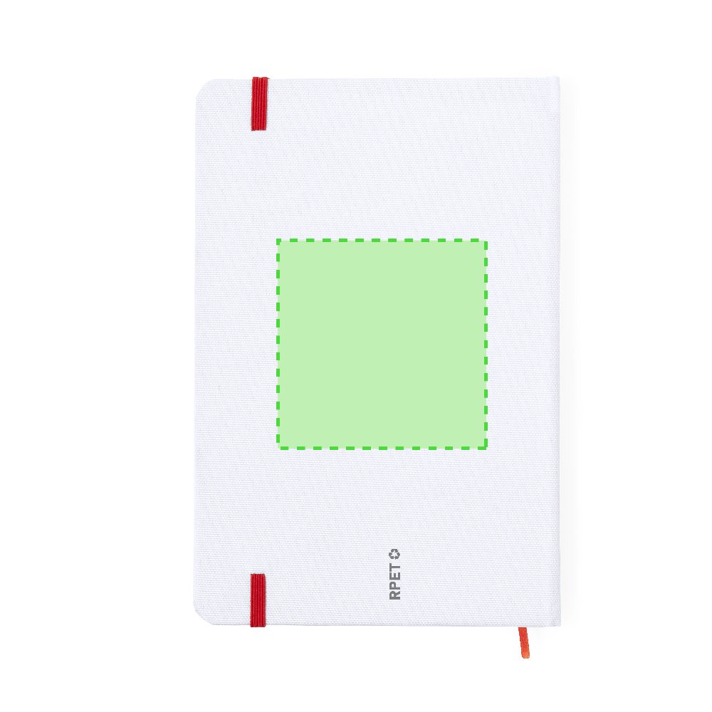 Branding diagram for Notepad for RPET sublimation printing Groly – Area 2