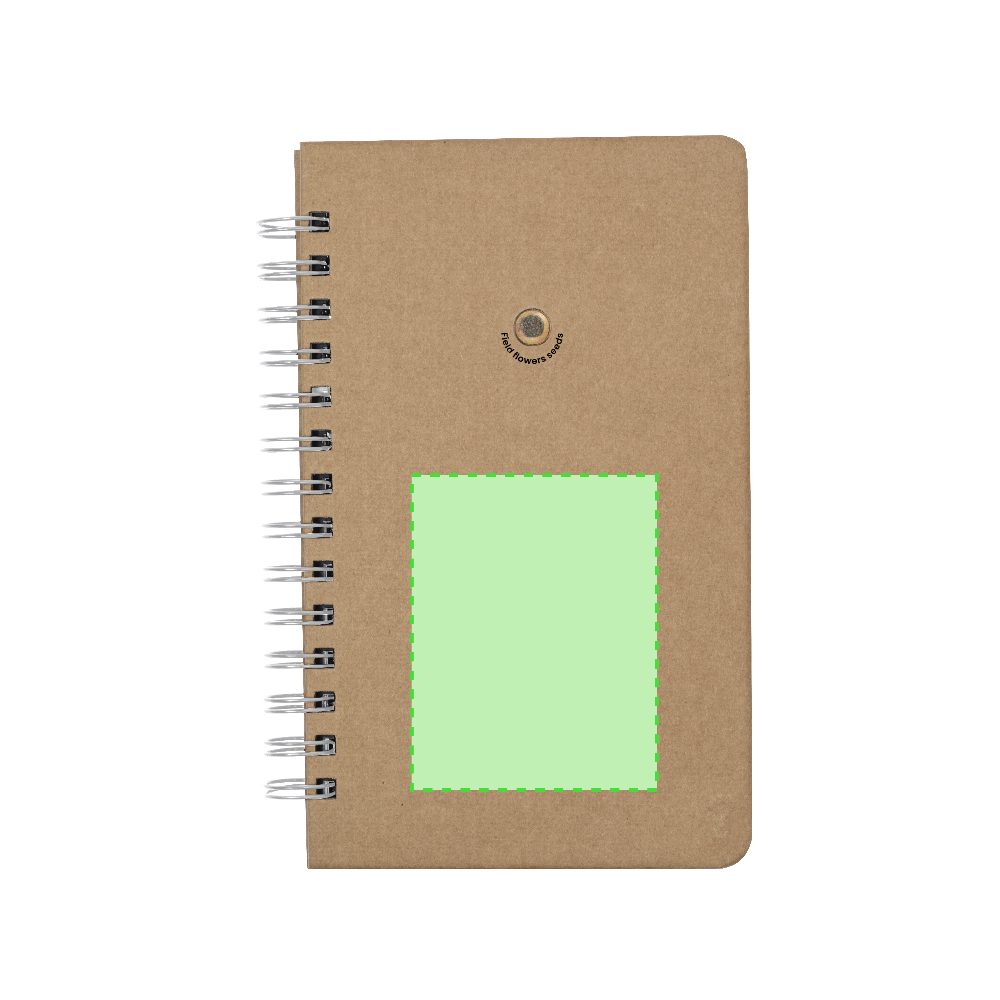 Branding diagram for Notebook lined with seed paper Astrida – Area 1