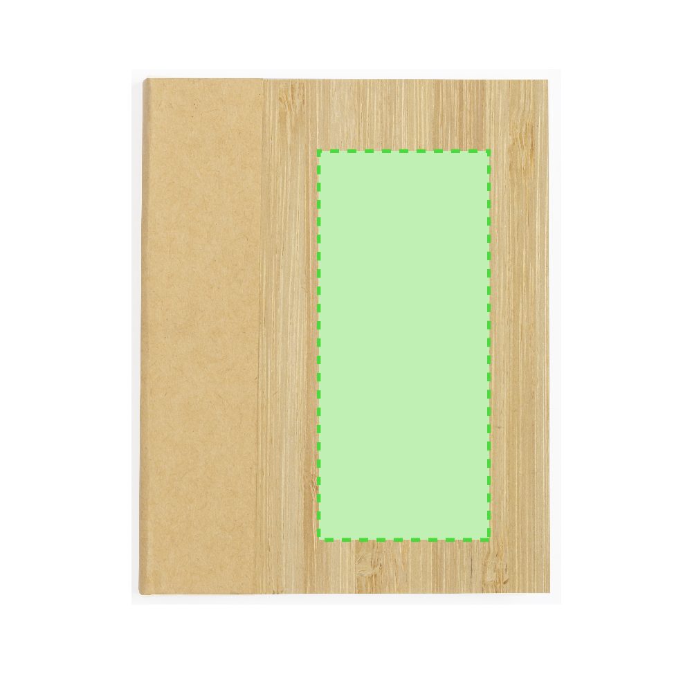 Branding diagram for Bamboo adhesive notepad Oresten – Area 1