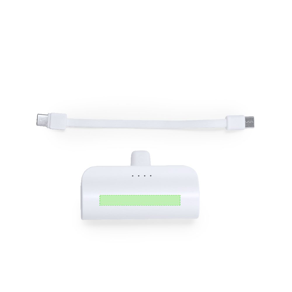 Branding diagram for Powerbank 5,000 mAh Laford – Area 1
