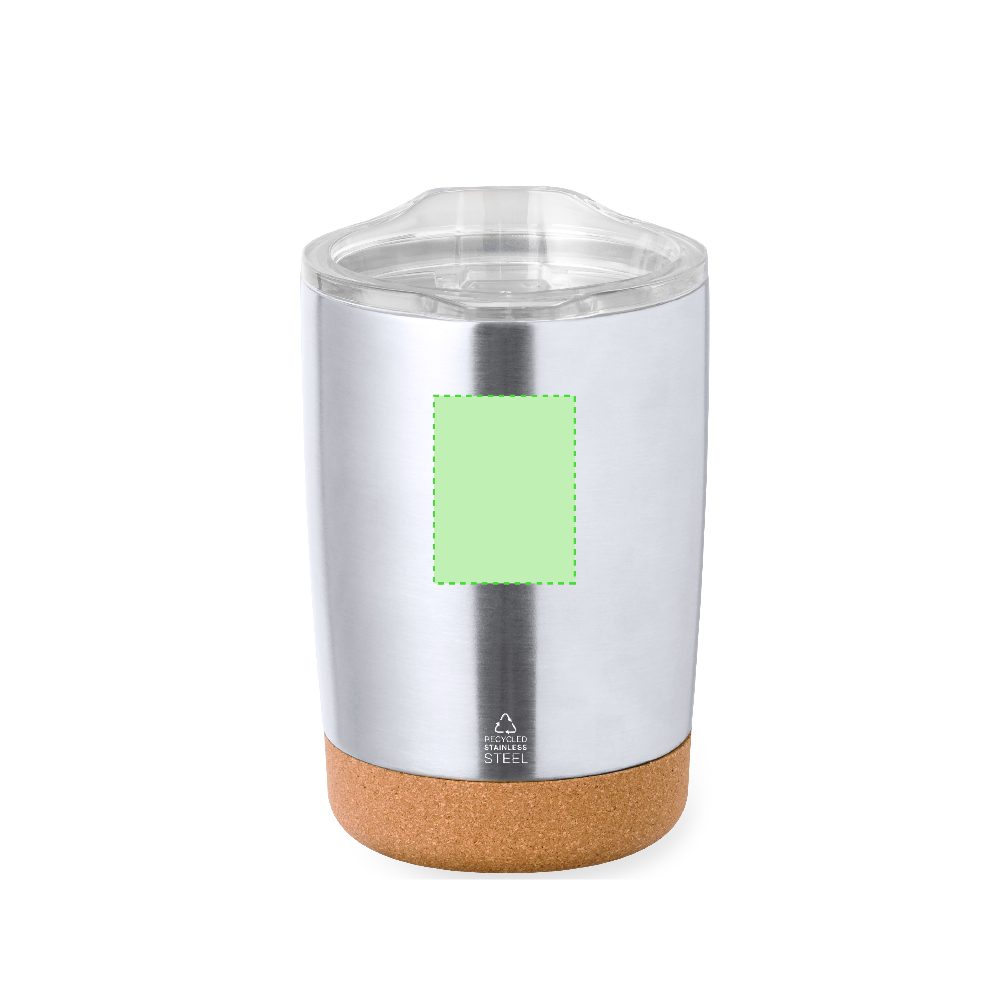 Branding diagram for Recycled stainless steel thermal beakers, 350 ml Sarski – Area 6