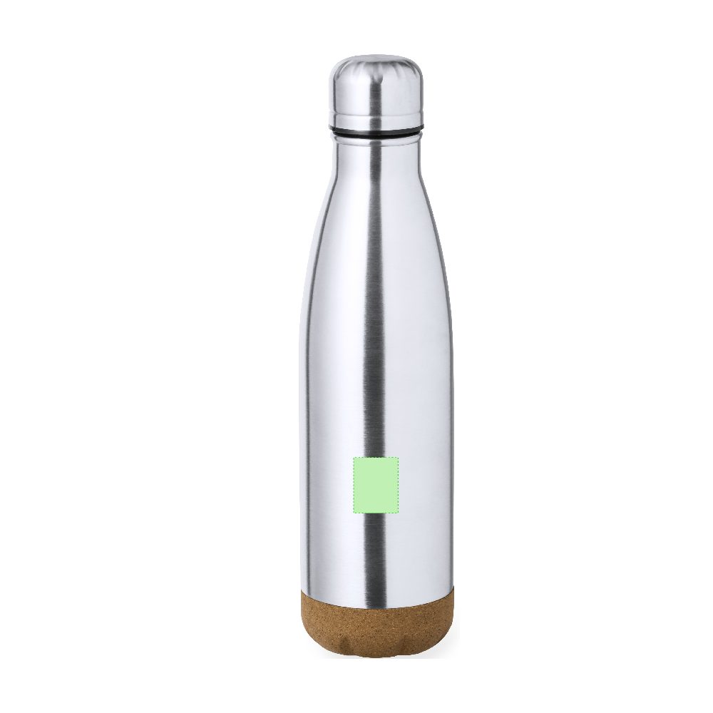 Branding diagram for Recycled stainless steel thermal bottle, 500 ml Dagles – Area 1